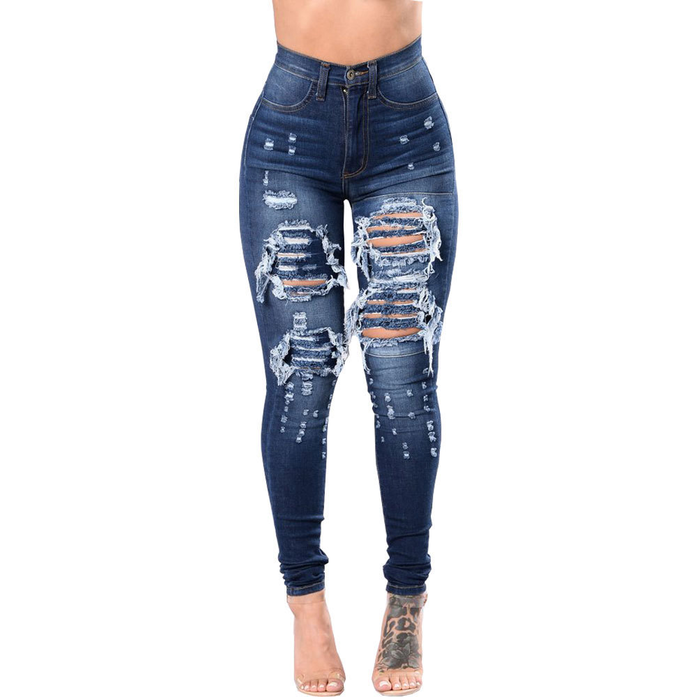 SZ60203 skinny jeans ripped